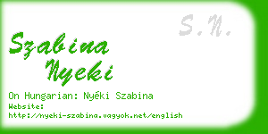 szabina nyeki business card