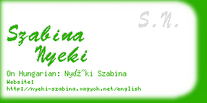 szabina nyeki business card